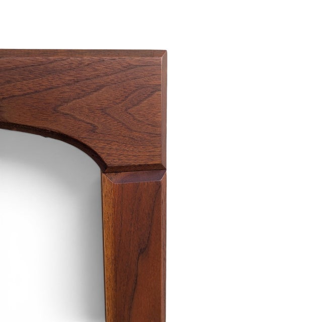 Wood Pair of Brown-Saltman Mid-Century Modern Walnut Wall Mirrors, 1950s For Sale - Image 7 of 14
