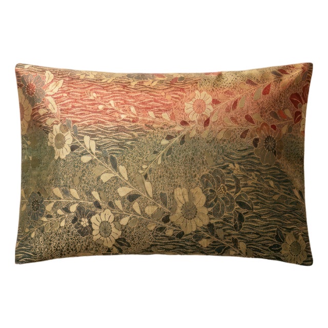 Japanese Silk Lumbar Cushion by Renaras For Sale