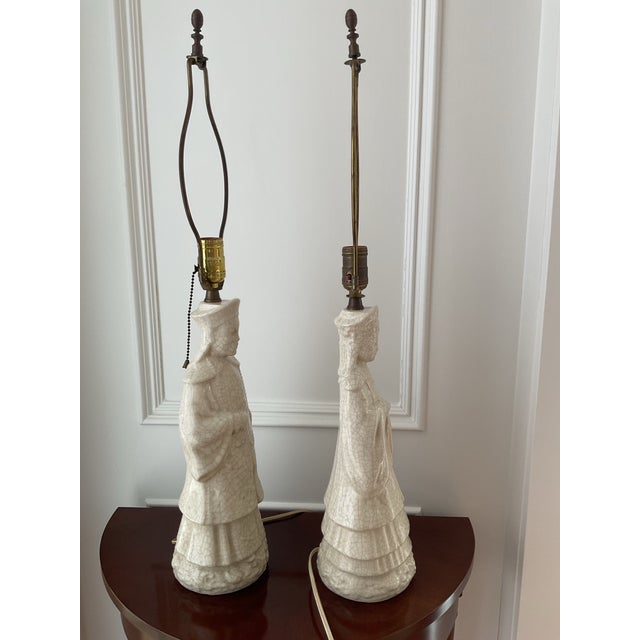 1950s 1950s Chinese Royal Couple Lamp - a Pair For Sale - Image 5 of 10