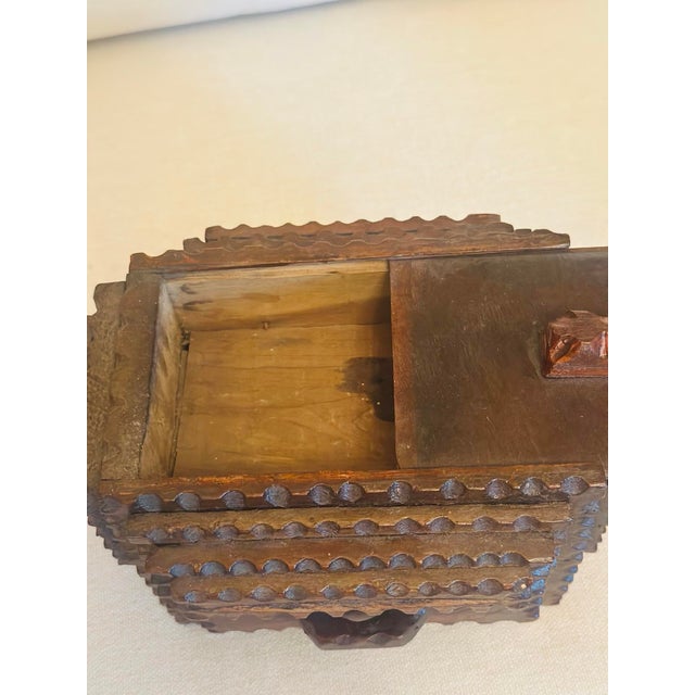 Late 19th Century Handcrafted Southern Tramp Art Box For Sale - Image 5 of 9