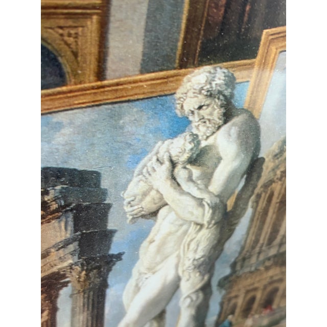 Mid 20th Century Massive Framed Pannini “Gallery of Views of Ancient Rome” — Grand Tour Architectural Fantasy, 57" For Sale - Image 11 of 12