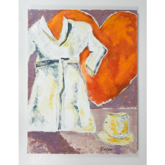 Contemporary Surreal Heart Coffee and Robe Painting For Sale In Seattle - Image 6 of 8