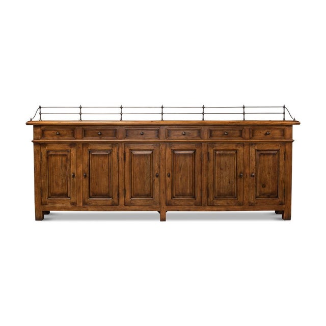 Crafted from solid acacia in a warm classic fruitwood finish, this piece resonates with durability and a timeless...