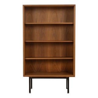 Walnut Veneer Bookcase, 1950s For Sale
