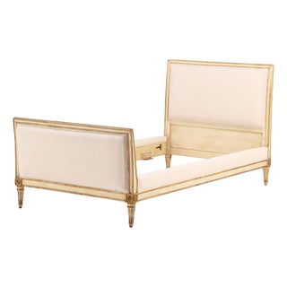 A French Louis XVI Style Painted and Gilt Twin Bed, C. 1940. For Sale