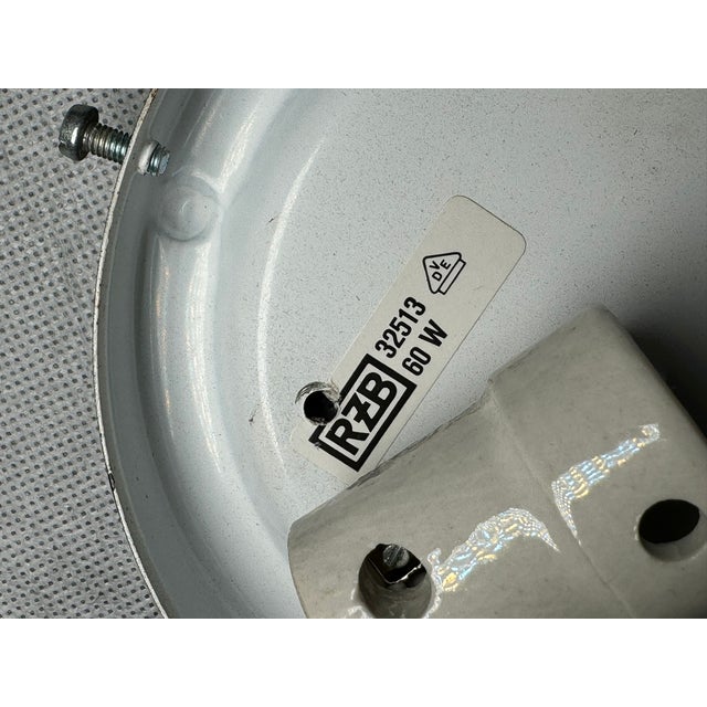 Vintage Glass Flush Mount Ceiling Light from RZB, Germany, 1970s For Sale - Image 9 of 12