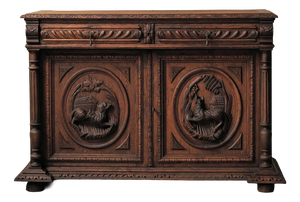 Antique Neo-Renaissance Carved Sideboard, 1800s