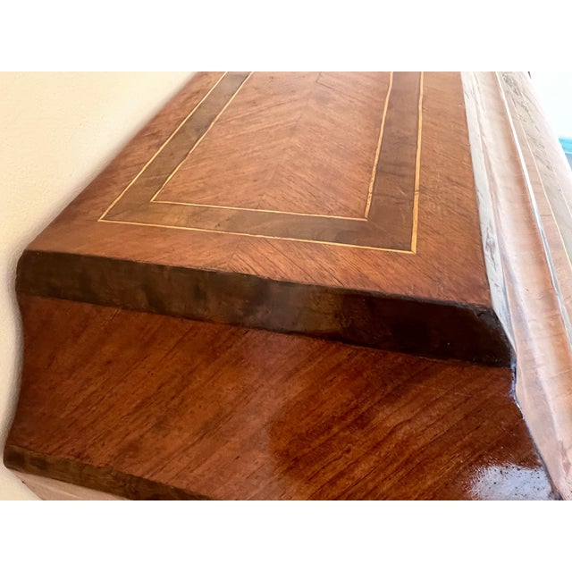 Sheraton Revival Cylinder Bureau, writing Desk with marquetry, circa 1890 For Sale - Image 12 of 18