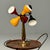 Mid-Century Modern Italian Mid-Century Modern, Table Lamp, Enameled Shades, Patinated Brass, 1960s For Sale - Image 3 of 8