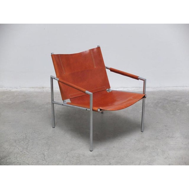 SZ02 Lounge Chair in Cognac Leather by Martin Visser for T Spectrum, 1960 For Sale - Image 9 of 18