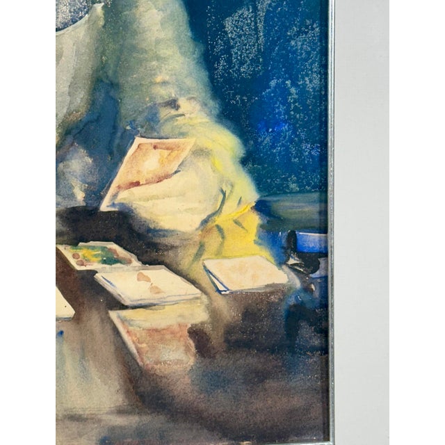 American Ashcan School Watercolor Painting Circa 1920 by Louise Buckingham Mansfield. For Sale - Image 4 of 11