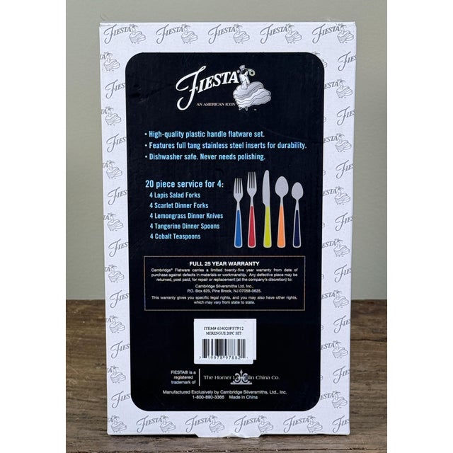 Fiesta Merengue Multicolor Flatware Service for 4 - 20 Piece Set For Sale - Image 4 of 4