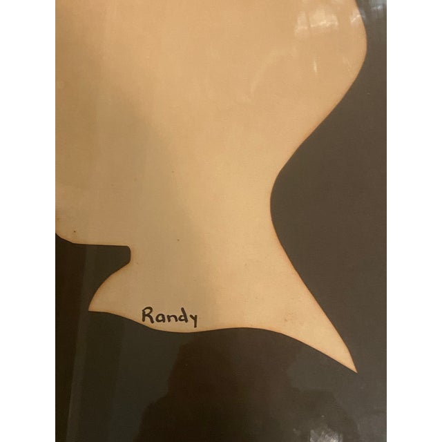 Vintage 1940s Hand-Cut Child’s Silhouette Portrait “Randy” – Americana Folk Art For Sale - Image 9 of 9