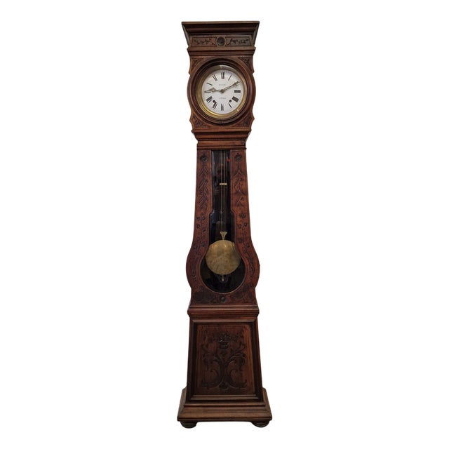 Floor Clock in Walnut For Sale