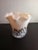 Glass 1990s Art Deco White Art Glass Vase With Ruffled Edges For Sale - Image 7 of 7