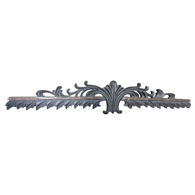 Neoclassical Vintage Architectural Pediment Wall Hanging For Sale - Image 3 of 13