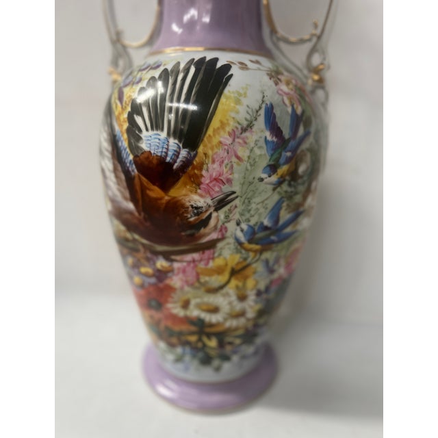 Polychrome Porcelain Vases, 19th Century, Set of 2 For Sale - Image 4 of 18
