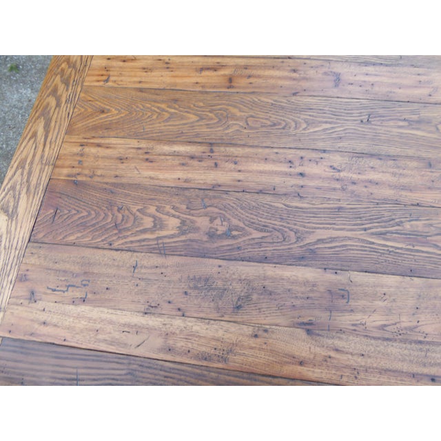 Wood Mid 20th Century Chestnut Farm Table For Sale - Image 7 of 8