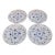 Vintage MCM Royal Copenhagen Blue Fluted Plain Salad Plates-Set of 4 For Sale