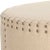 Modern Studded Round Ottoman in Beige For Sale - Image 3 of 4