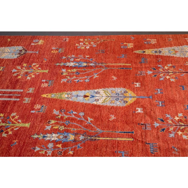 Contemporary Gabbeh Rug 6'8'' X 9'9'' For Sale - Image 10 of 11