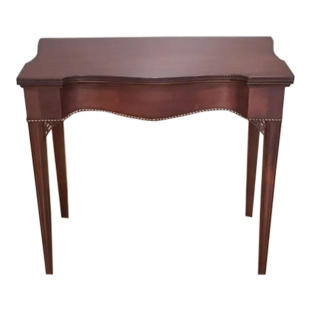 Mid 20th Century Sutton Collection Mahogany Chippendale Game Table W Inlays by Century Furniture For Sale