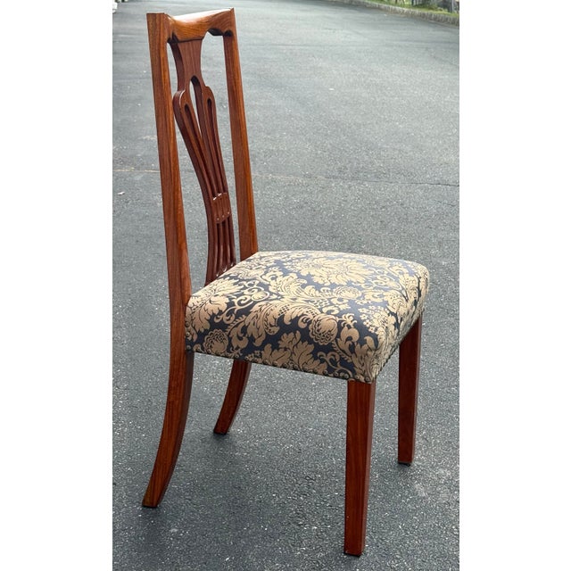 Wood Late 20th Century Solid Rosewood Hepplewhite Dining Chairs - Set of 6 For Sale - Image 7 of 12