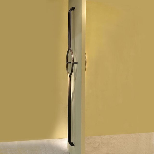 Tubular Push and Pull Brass Double Door Handles, 1960s, Set of 2 For Sale - Image 9 of 13