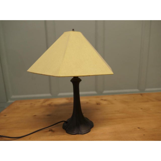 Vintage Art Nouveau Spelter Table Lamp, 1900s For Sale - Image 3 of 8