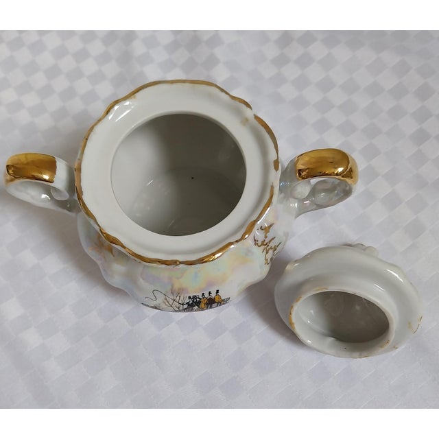 Italian Art Deco Tea Service Set in Porcelain, 1950s, Set of 19 For Sale - Image 4 of 9
