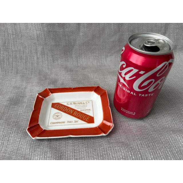 Vintage Porcelain French Gordon Rouge Champagne Catchall Ashtray For Sale In New York - Image 6 of 11