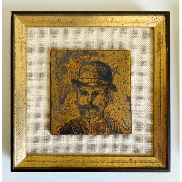A pair of miniature mixed media framed and matted portraits of Victorian era Dandies. Depicting Victorian-style men, the...