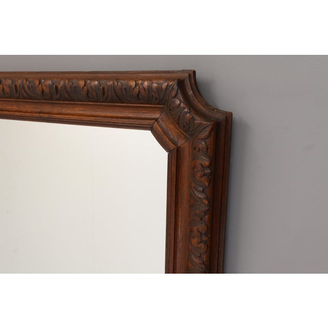 Antique Oak Mirror, 1900 For Sale - Image 4 of 6