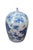 Chinoiserie Chinese Chinoiserie Blue & White Porcelain Dragon Ginger Jar Mantel Vase Urn 11" For Sale - Image 3 of 14
