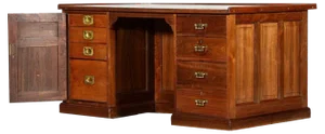 19th Century English Walnut Desk, 1890s