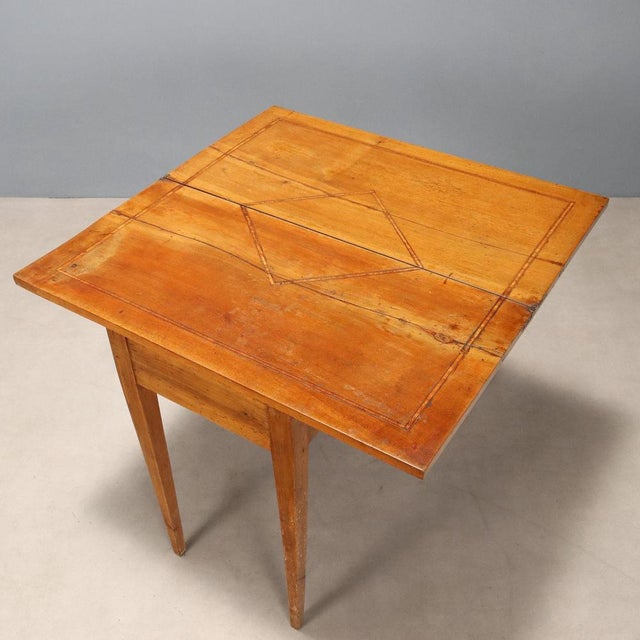 Brown Directoire Game Table in Walnut For Sale - Image 8 of 10