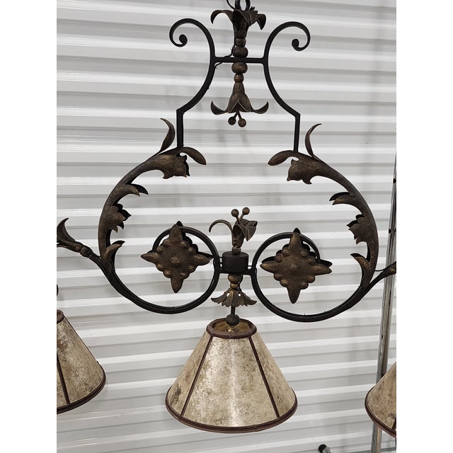 Metal Ironware International, Inc Victoria 3 Light Pendant Chandelier For Sale - Image 7 of 17