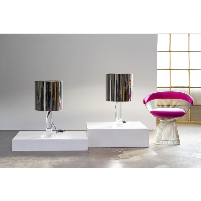 1970s Large Italian Table Lamps from Guzzini, 1970s, Set of 2 For Sale - Image 5 of 14