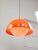 Orange Italian Space Age Pendant in Chrome and Acrylic Glass, 1970s For Sale - Image 8 of 18