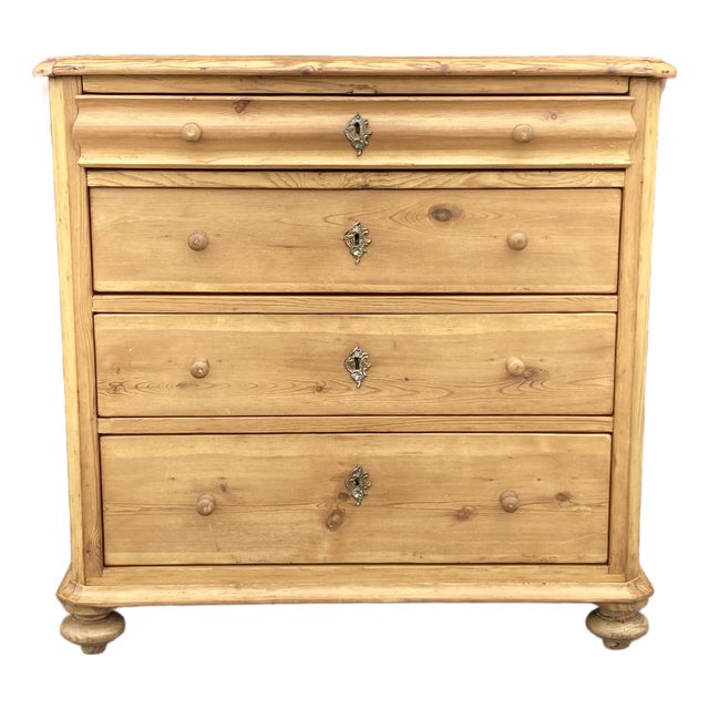 Pine Chest of Four Drawers For Sale