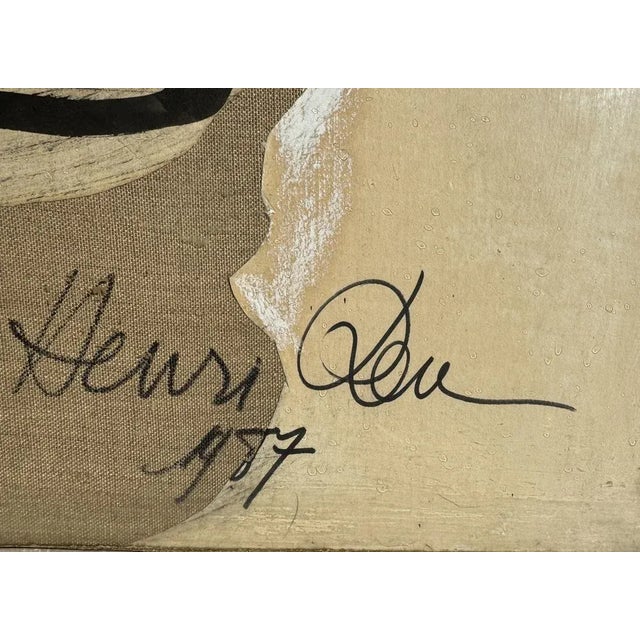 1980s Henri Ren, Expressionist Portrait, 1987, Oil For Sale - Image 5 of 10