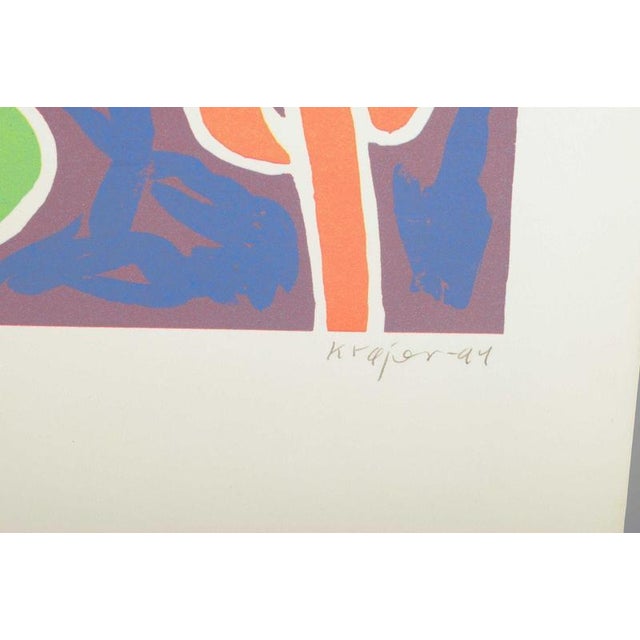 Tom Krøjer, Colorful and Decorative Composition, Serigraphy on Paper For Sale - Image 5 of 6