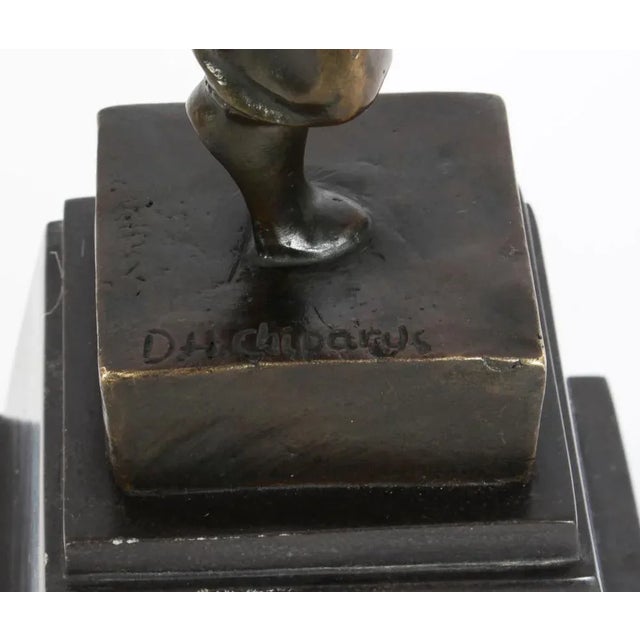 Vintage Art Deco Bronze Dancing Girl After Chiparus, Mid 20th Century For Sale - Image 11 of 16