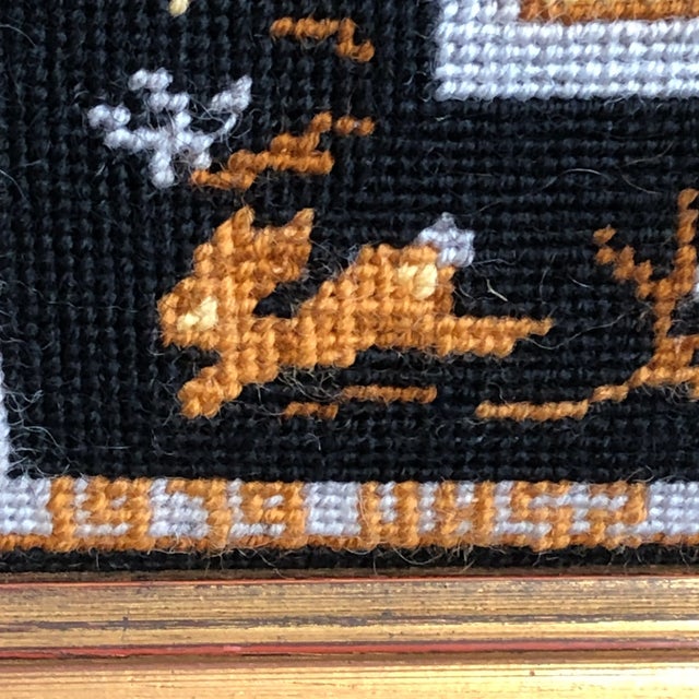 1979 Vintage Persian Tapestry Needlepoint — Framed For Sale In Baltimore - Image 6 of 9