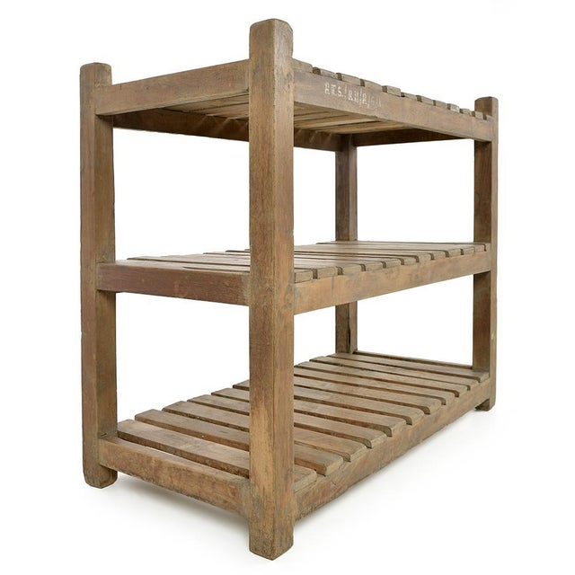 3-Tier Wooden Leg Shelf For Sale - Image 3 of 7