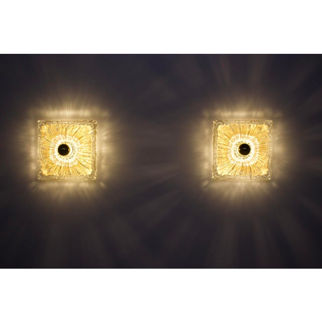 Shabby Chic Pressed Glass Wall Sconces, 1970s, Set of 2 For Sale - Image 9 of 12