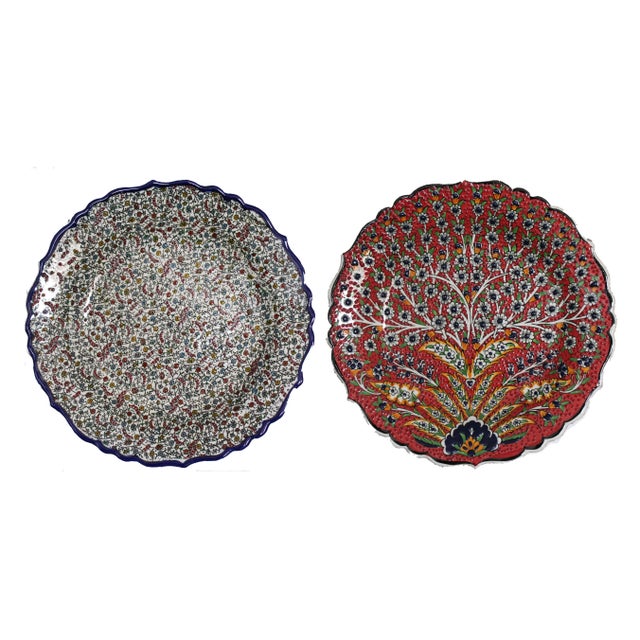 Decorative Handmade Turkish Wall Plates - A Pair For Sale In Houston - Image 6 of 6