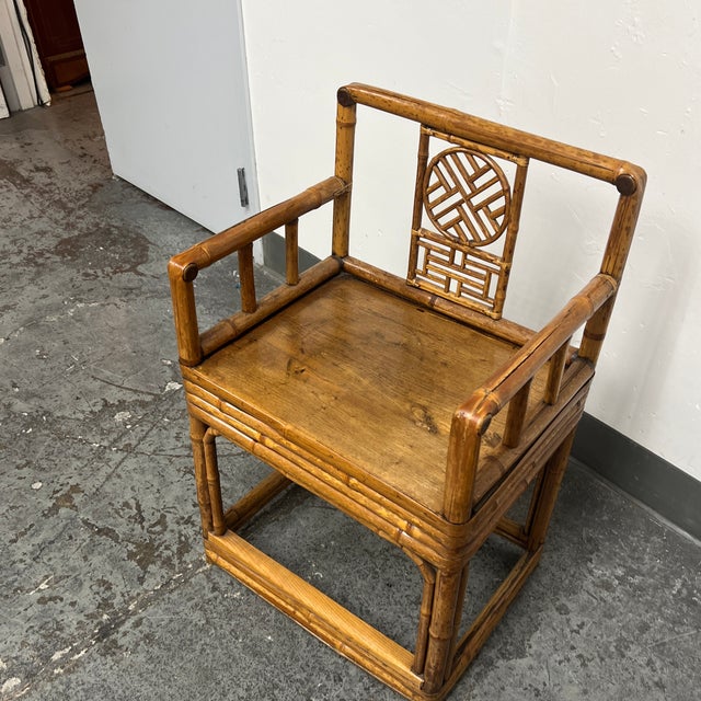 Antique Chinese Bamboo Chair, Circa 1880 For Sale - Image 9 of 12