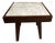Andrianna Shamaris Mid Century Marble and Wood Side Table For Sale