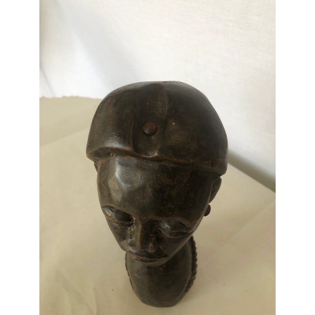 Vintage 1970s African Hand Carved Wooden Figure For Sale - Image 11 of 12